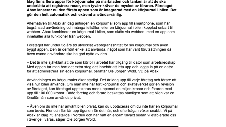 App gör livet enklare för alla med företagsbil
