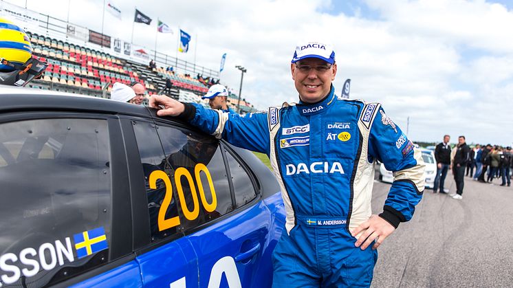 Andersson och Dacia nära pallen i STCC på Anderstorp Raceway