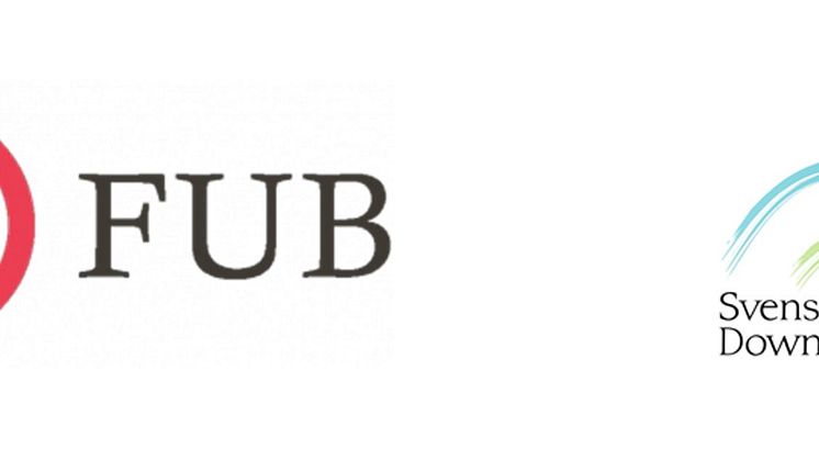 FUB:s och Svenska Downföreningens logotyper bredvid varandra.