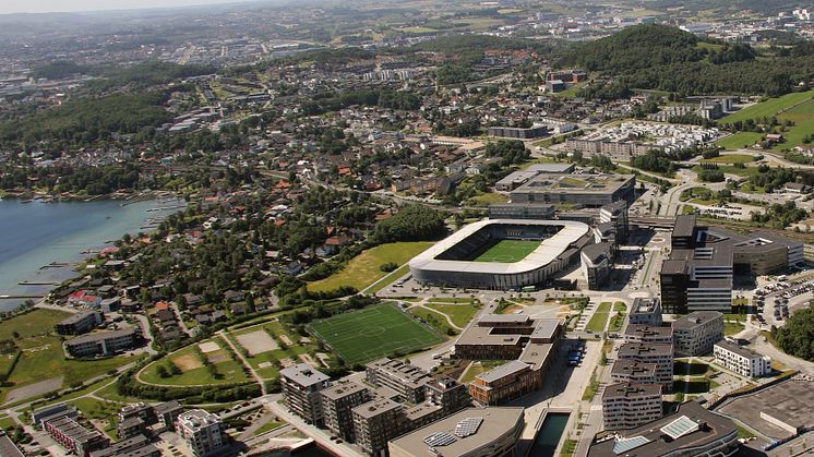 Siden Hinna Park startet forvandlingen av Jåttåvågen fra industriområde i 2001 har bydelen blitt ett attraktivt knutepunkt i Stavanger-regionen. (Foto: Hinna Park Facility Management AS)