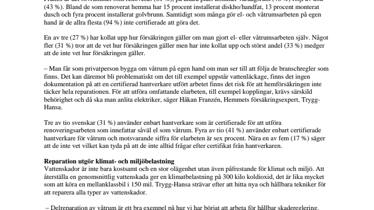 Fler apparater leder till ökat antal vattenskador i kök