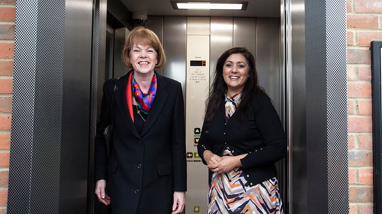 Wendy Morton and Nus Ghani open Eridge's new lift