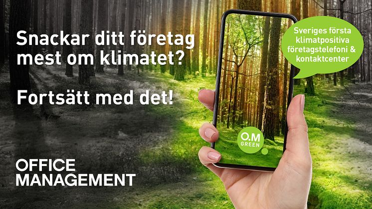 Sveriges första klimatpositiva företagstelefoni & kontaktcenter