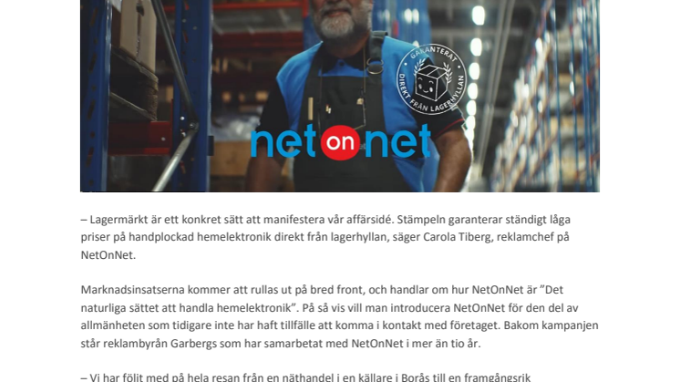 NetOnNet lanserar ny kvalitetsmärkning