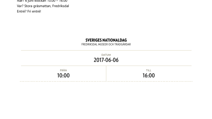 Sveriges Nationaldag på Fredriksdal