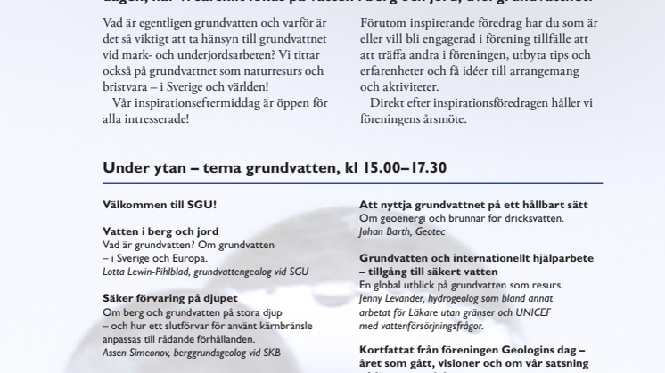 Under ytan – om geologi och grundvatten