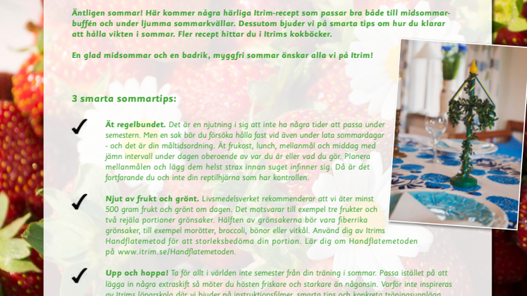 Itrim bjuder på hälsosamma midsommarrecept 
