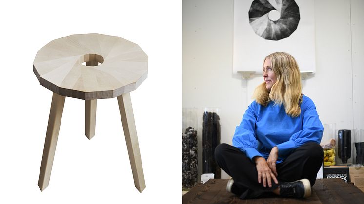 Marie-Louise Hellgren och pallen Snåland