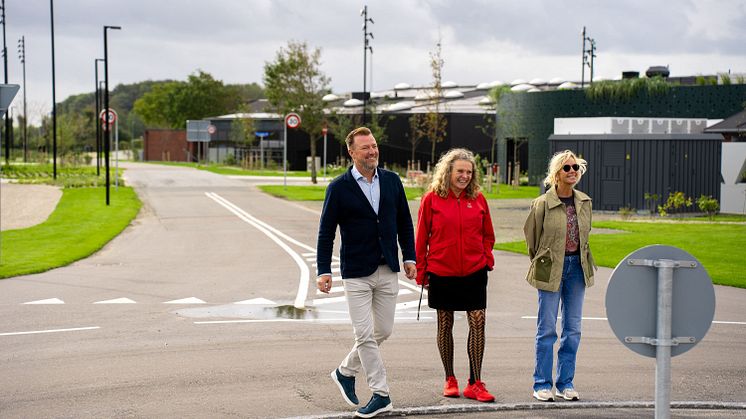 Bestyrelsesformand i Lars Larsen Group overså installationen af den nye skulptur (6)