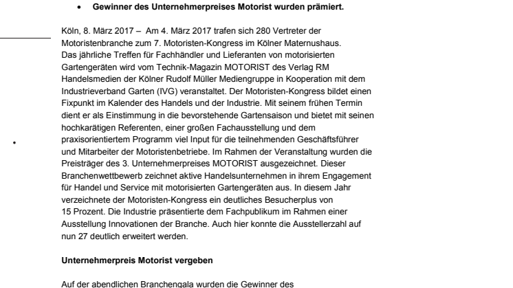 7. Motoristen-Kongress – Im Zeichen von Motoren und Menschen