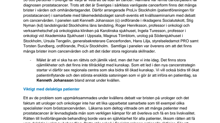 ”Svensk cancervård är inte rättvis”