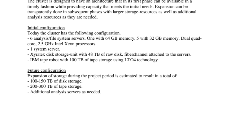 The Storage cluster Vagn at NSC