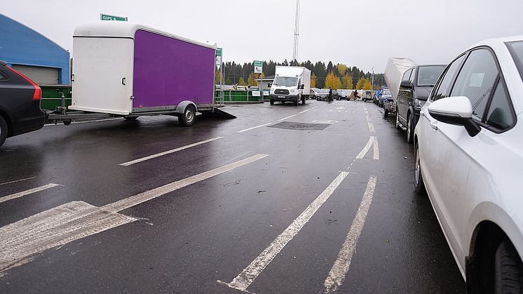 Många besökare vid återvinningscentralerna
