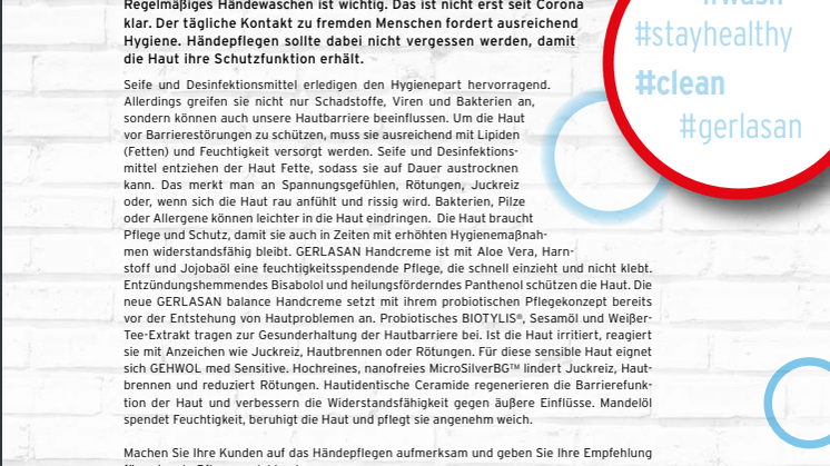 Gemeinsam stark: Hände pflegen