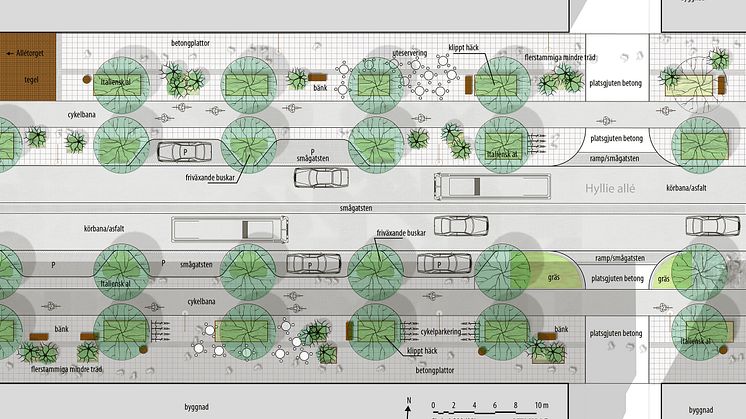 Illustrationsplan Hyllie allé