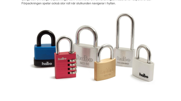 Habo breddar utbudet inom hänglåssegmentet