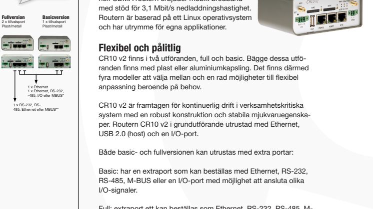 CR10 v2 3G router för NMT450