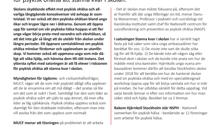 Stanna kvar i skolan