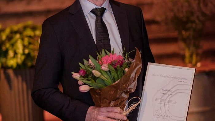 Carl Bennet, grundare av Carl Bennet AB, mottog utmärkelsen Årets Förebildsentreprenör på Entreprenörsgalan Väst