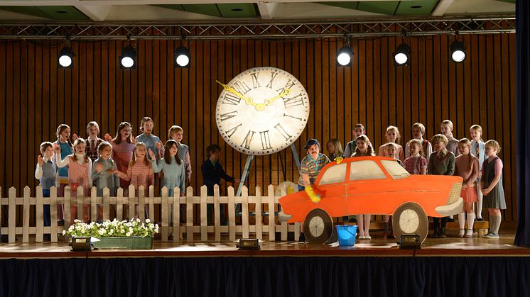Making-of. Szenenbild des TV-Spots "Der Kinderchor"