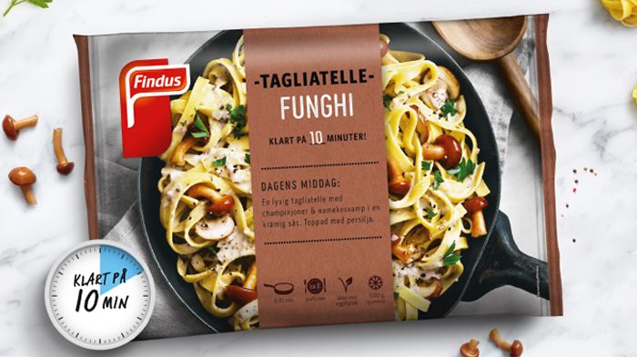 Italiensk middag på bara 10 minuter - Findus lanserar vegetarisk Tagliatelle Funghi 