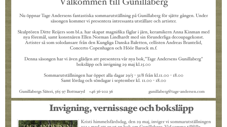 Gunillaberg sommarutställning 2014