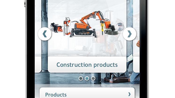 Nu finns Husqvarna Construction med dig överallt - lanserar mobil webbplats