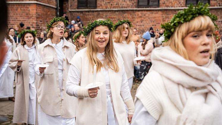 Luciatåg på Jul på slottet