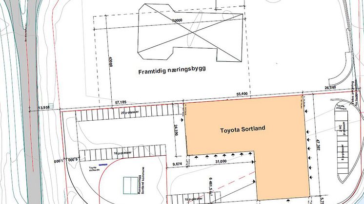 Nytt lavenergibygg på Sortland, situasjonsplan