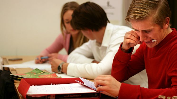 Koncentrerade elever under Mattecentrums räknestuga