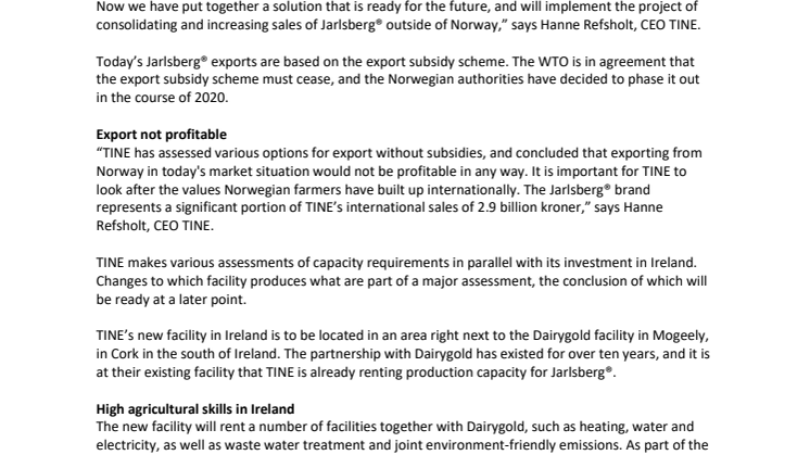 Press release in English
