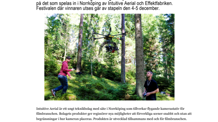 Effektfabriken går till final i Hollywood med scener från Intuitive Aerial