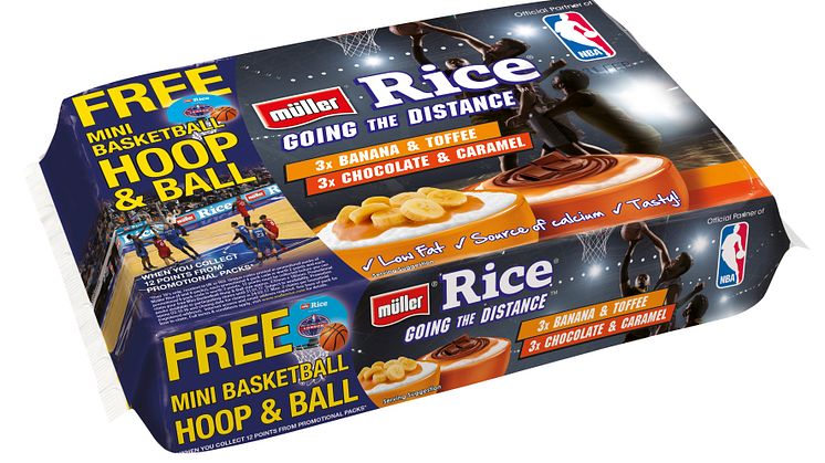 Müller Rice and the National Basketball Association (NBA) on-pack promotion