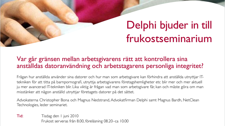 Inbjudan: Delphi bjuder in till frukostseminarium