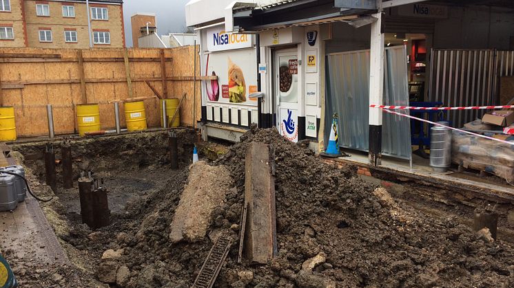 Elstree extension - 16 Jan Dug up