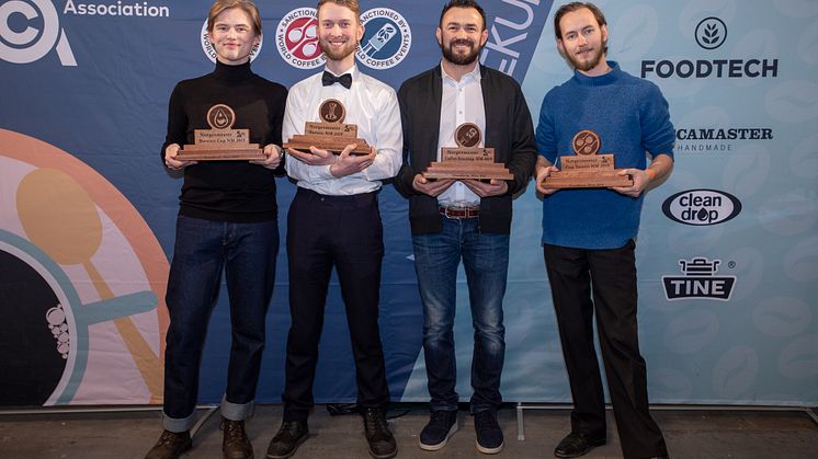 Fra venstre: Erlend Wessel-Berg, Adrian Berg, Simo Kristidhi og Ludvik Bonna Hopstock. Foto: Robert Magnussen