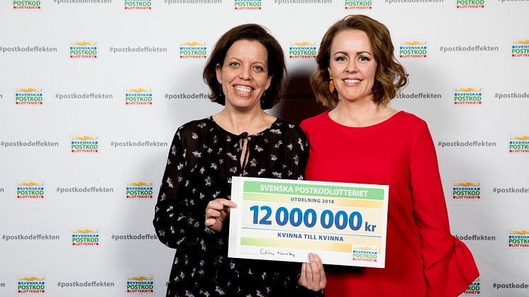 Petra Tötterman Andorff, tf generalsekreterare, Kvinna till Kvinna, och Anna Tjäder, marknadsansvarig, Kvinna till Kvinna