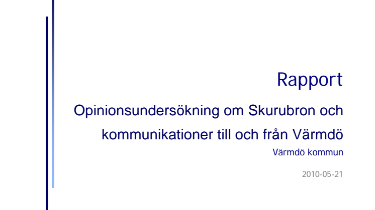 Opinionsundersökning kring Skurubron