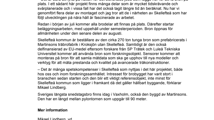 Spektakulärt bromontage i Skellefteå