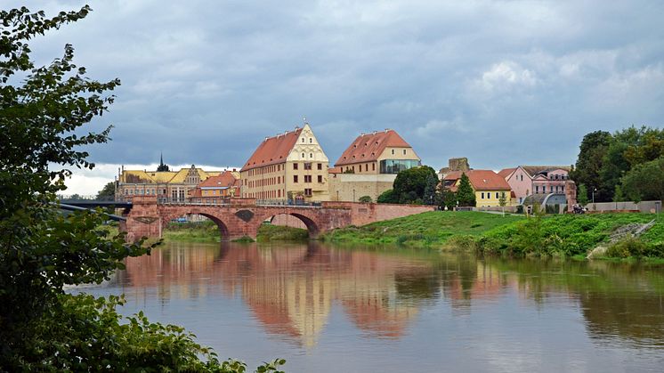 Die Pöppelmannbrücke überspannt die Mulde bei Grimma - Foto: Franziska Tiedtke