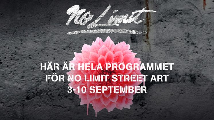 ​Fler än 150 programpunkter under No Limit Street Art