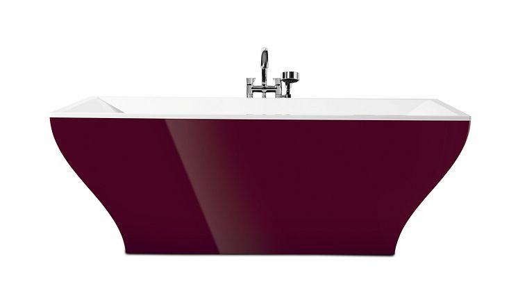 Hallonrött badkar från Villeroy & Boch
