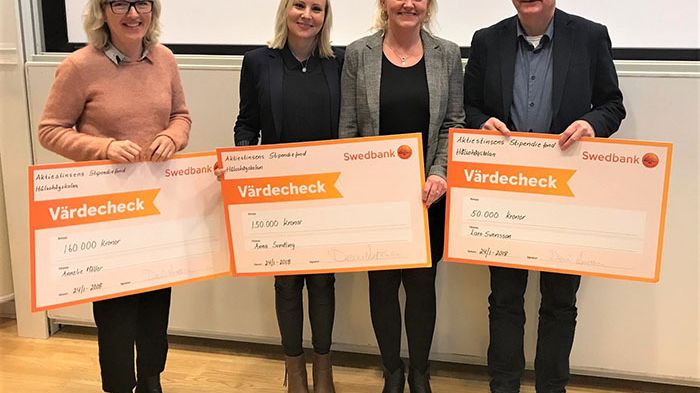 Stipendiaterna: Annelie Möller, Anneli Trello, Anna Sundling och Lars Svensson