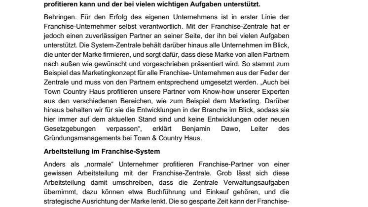 Aufgabenverteilung im Franchise-System: Wer macht was?