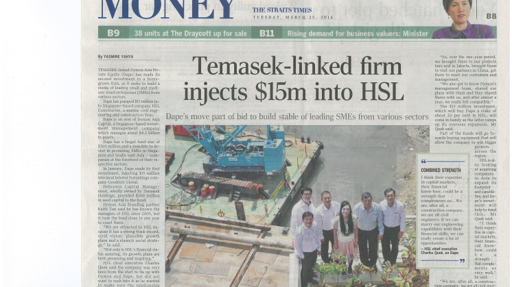 Dymon Seals Deal With HSL