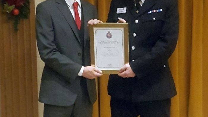 ​Gym instructor receives police award for bravery
