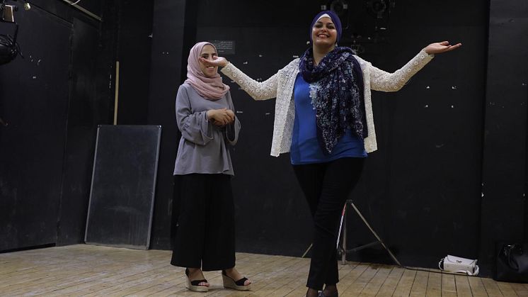 Foto från ett annat projekt Clowner utan Gränser driver i Palestina för att stärka kvinnors psykiska hälsa