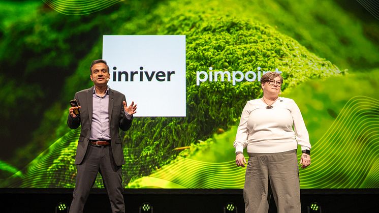 Från höger: Rohit Goyal, VD inriver & Maria Bolmstedt, Head of Global Services inriver