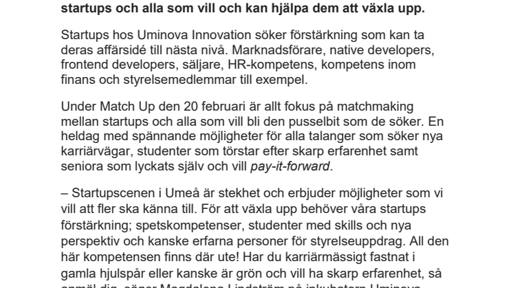 Hitta din karriärväg hos heta Umeå-startups