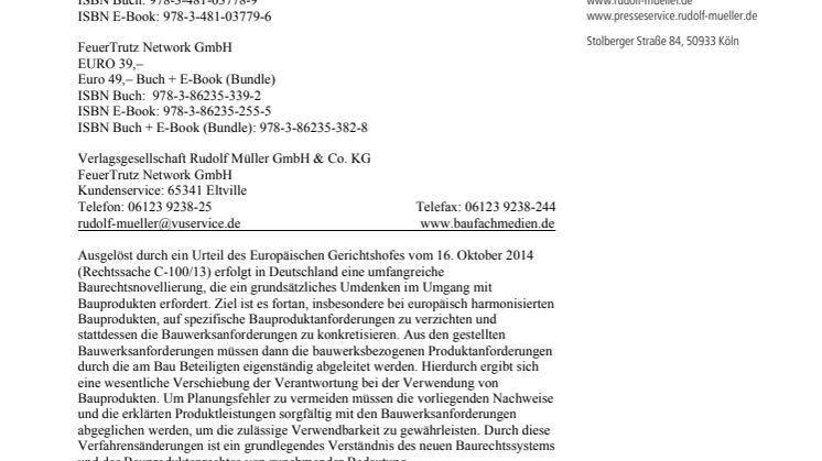 Neues Bauproduktenrecht in der Praxis